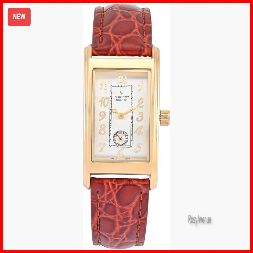 Classic Vintage Watch With Stainless Steel Case And Leather Band